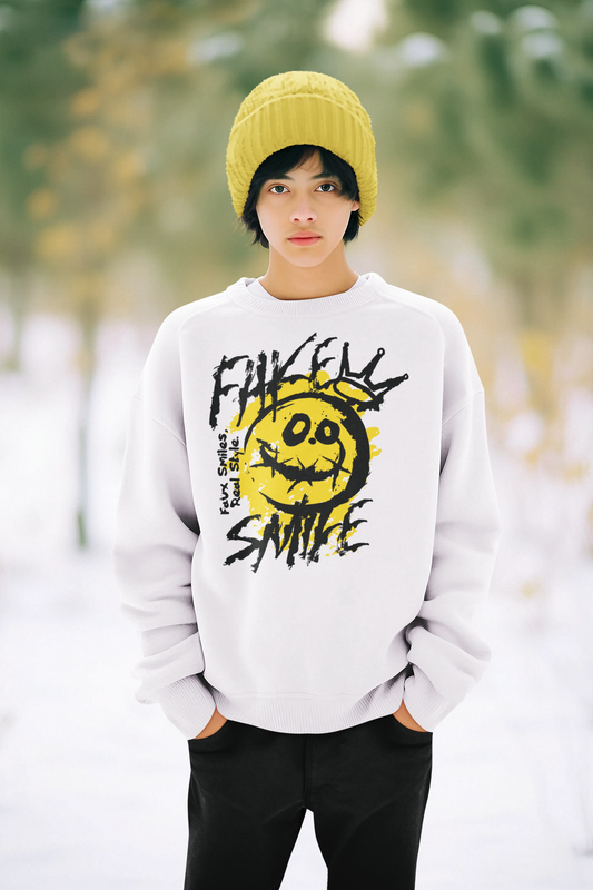 Fake Smile Oversized Sweatshirt